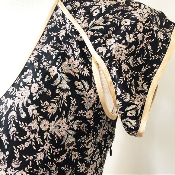 Rebecca Taylor Silk Floral Top with Cut-Outs - Picture 3 of 7